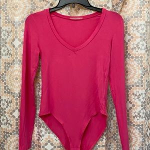 Bright pink bodysuit